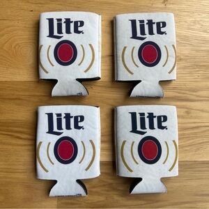 Miller Lite Milwaukee Summerfest 50 2017 Can Koozie Cooler Holder 4-pack White